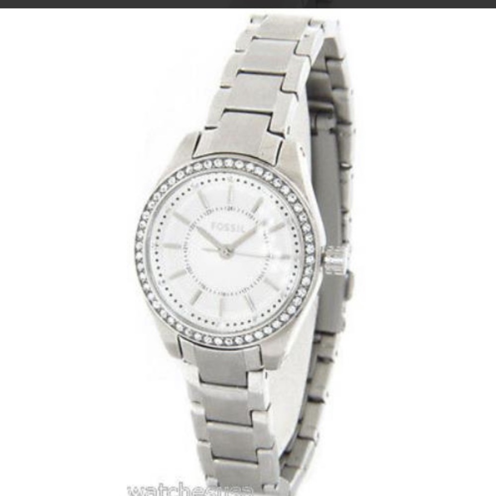 Fossil Stainless Steel Silver Crystal Watch BQ1444